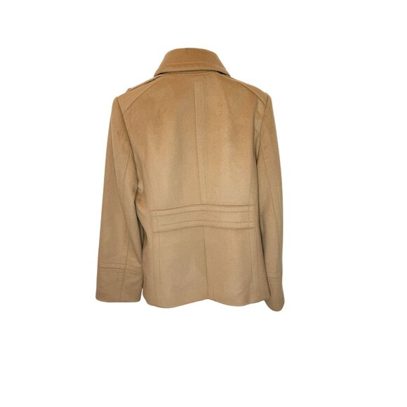 J.Crew 100% Wool Camel Peacoat – Double Breasted Classic Coat- Size M - Picture 3 of 6